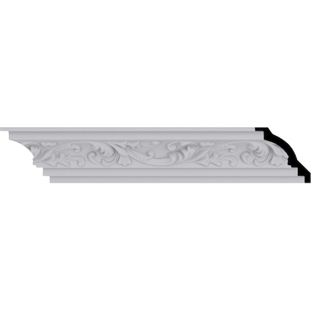 Ekena Millwork 2 3/4"H x 2 3/4"P x 4"F x 94 1/2"L Tristan Crown Moulding MLD02X02X04TN